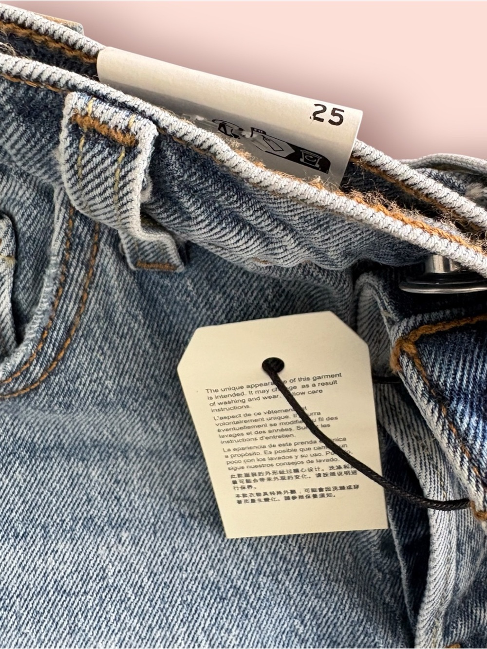 Levi's Light Blue Distressed Denim Cutoff Shorts - Picture 4 of 8
